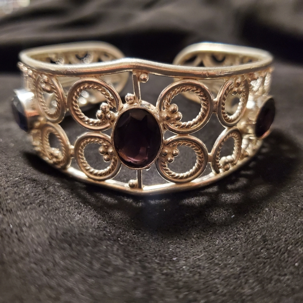 925 Silver Semi-precious Stones Handmade Bracelet